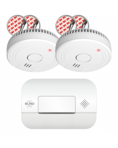 Brandschutzset - Rauchwarnmelder mit Magnetklebe-Kit und 5-jahres Batterie & Kohlenmonoxid Melder mit 10-Jahres Sensor (FF1840)