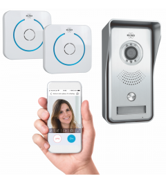 Video IP Door Intercom System with App and Two Wireless Doorbells (DVC040IP2)