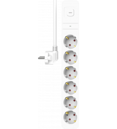 ELRO ES706 6-fach-Steckdosenleiste mit Überspannungsschutz – 1,5 m Kabel und Schalter – Kindersicherung – Schukostecker – max. 3680 W – TÜV getestet 