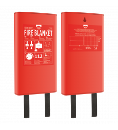 Fire Blanket 1.80m x 1.20m – Also suitable for persons – hard cover case (FB1800)