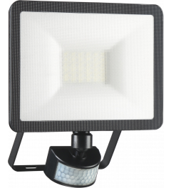 Design-LED-Außenleuchte mit Bewegungssensor - 20W – 1600LM – IP54 Wasserdicht - Schwarz (LF60-20-P-B)