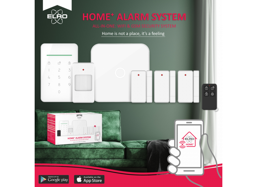 ELRO AS90S Home+ Slim Alarmsysteem – Wifi – GSM – Als Getest ELRO