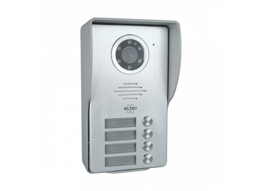 Video Deur Intercom - 4 Appartementen - Met 4 x 7 inch kleurenscherm  (DV477W4) ELRO