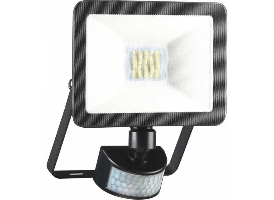 is er ze Binnen Design LED Buitenlamp met Bewegingssensor - 10W – 800LM – IP54 Waterdicht -  Zwart (LF60-10-P-B) ELRO