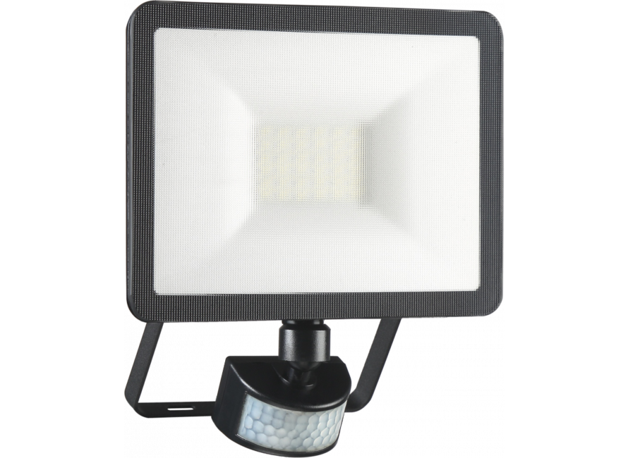 draad melk wit smaak Design LED Buitenlamp met Bewegingssensor - 20W – 1600LM – IP54 Waterdicht  - Zwart (LF60-20-P-B) ELRO